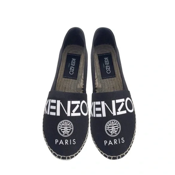 Kenzo Shoes Kenzo Paris Logo Canvas Black Espadrilles Size 4 Poshmark